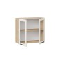Шкаф навесной c двумя дверями со стеклом «Лорас»