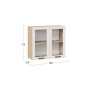 Шкаф навесной c двумя дверями со стеклом «Лорас»