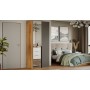 Шкаф для одежды (580) с 1 глухой и 1 зеркальной дверями «Порто»