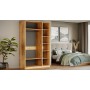 Шкаф для одежды (580) с 3 стеклянными дверями