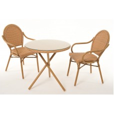 Комплект из искусственного ротанга: стол + 2 кресла CS-03-01-01