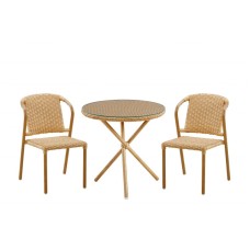 Комплект из искусственного ротанга: стол + 2 кресла CS-03-01-02