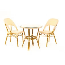 Комплект из искусственного ротанга: стол и 2 кресла CS-02-01-02