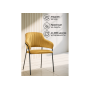 Стул на металлокаркасе Инклес желтый / черный глянец