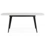 Керамический стол Aveiro 120(180)x80 белый мрамор / черный