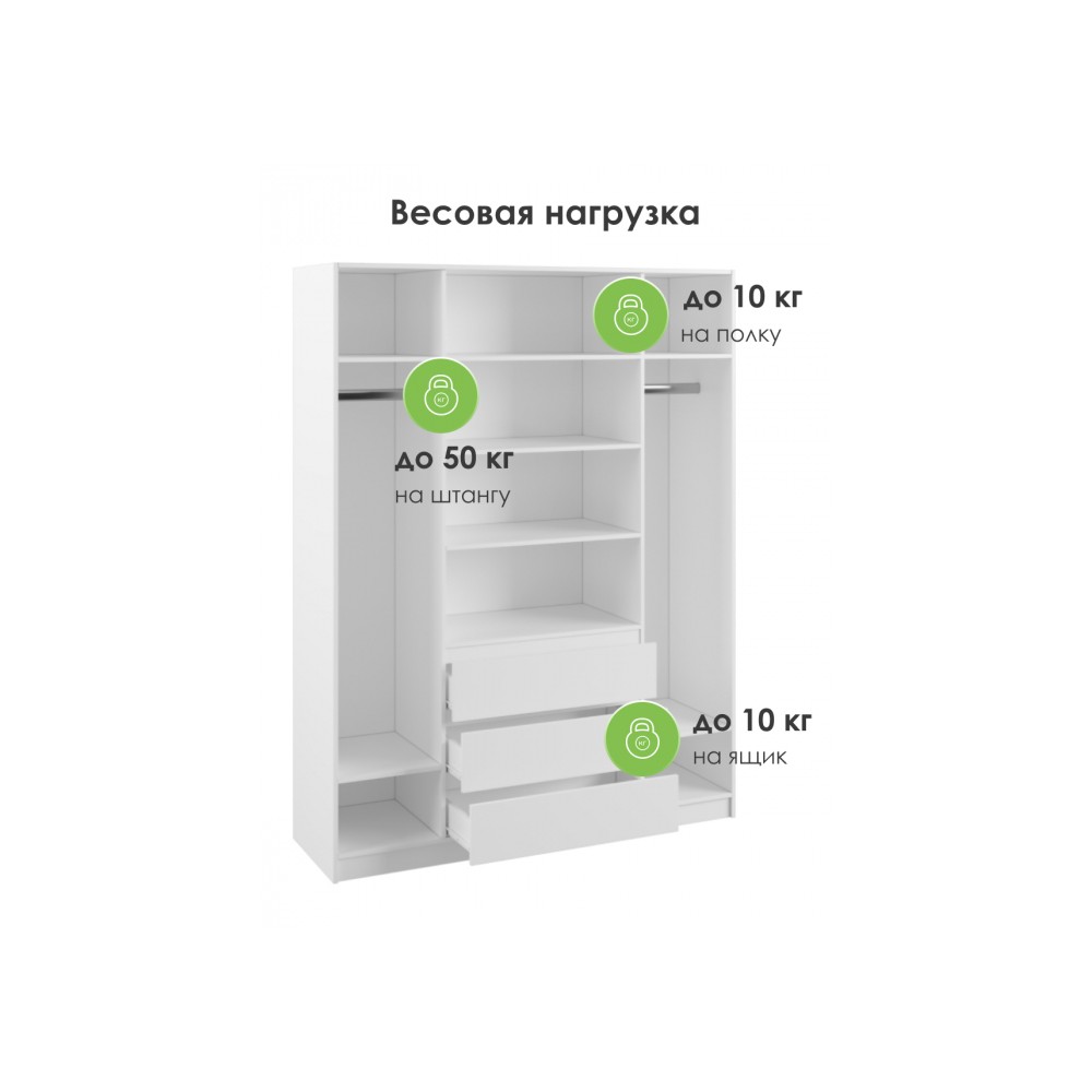 Шкаф Мадера ЛДСП белый Шкаф Мадера ЛДСП белый