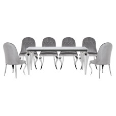 Обеденная группа Карли white / gray Обеденная группа Карли white / gray