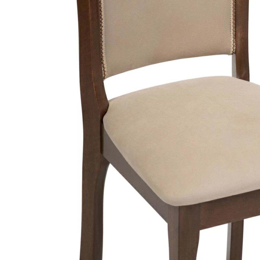 Стул деревянный Санати сливочный раф / темный орех Стул деревянный Санати сливочный раф / темный орех