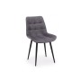 Стул на металлокаркасе Челси К темно-серый (zd 995) / черный np
