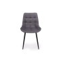 Стул на металлокаркасе Челси К темно-серый (zd 995) / черный np
