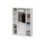 Шкаф Даиго с антресолью белый текстурный комплектация 3