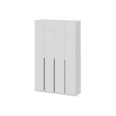 Шкаф Даиго с антресолью белый текстурный комплектация 3