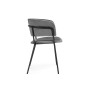 Стул на металлокаркасе Осло темно-серый (H-15) / черный