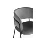 Стул на металлокаркасе Осло темно-серый (H-15) / черный