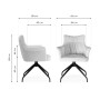 Стул на металлокаркасе Kaser 360 крутящийся grey / black