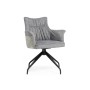 Стул на металлокаркасе Kaser 360 крутящийся grey / black