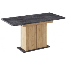 Стол деревянный Carla крафт золотой / цемент темный