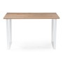 Стол деревянный Лота Лофт 120 25 мм дуб делано светлый / белый матовый