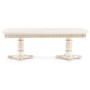 Стол деревянный Морнит 220(320)х110 слоновая кость / золото