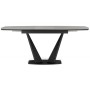 Керамический стол Вейл 160(205)х89 larka grey / черный