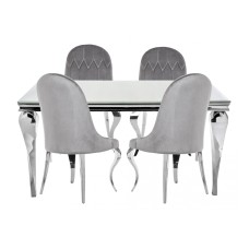 Обеденная группа Арлетта white / gray