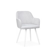 Стул на металлокаркасе Инфини светло-серый (ocean 021) / белый