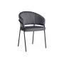 Стул на металлокаркасе Лео антрацитовый / черный