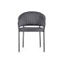 Стул на металлокаркасе Лео антрацитовый / черный