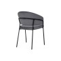 Стул на металлокаркасе Лео антрацитовый / черный