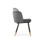 Стул на металлокаркасе Penelopa dark gray / light gray /  black / gold