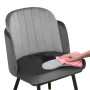 Стул на металлокаркасе Penelopa dark gray / light gray /  black / gold