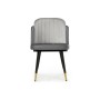 Стул на металлокаркасе Penelopa dark gray / light gray /  black / gold