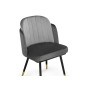 Стул на металлокаркасе Penelopa dark gray / light gray /  black / gold