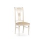 Стул деревянный Roy золото патина тк. К02 бежевая / слоновая кость