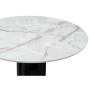Стол стеклянный Калипсо 110 белый мрамор / черный
