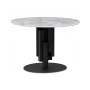 Стол стеклянный Калипсо 110 белый мрамор / черный