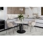 Стол стеклянный Калипсо 110 белый мрамор / черный