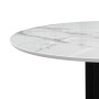 Стол стеклянный Калипсо 110 белый мрамор / черный