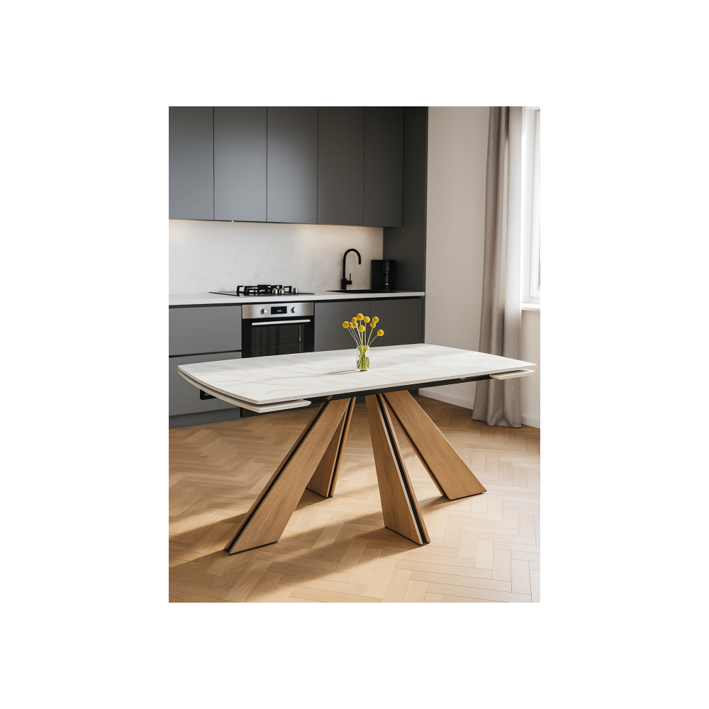 Керамический стол Шаннон 180(240)х90х79 carla larkinm / дуб монтана Керамический стол Шаннон 180(240)х90х79 carla larkinm / дуб монтана