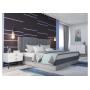 Кровать Tulip 160х200 с ПМ метрополитан грей / белая матовая