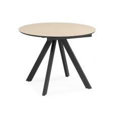 Керамический стол Трейси 90 okara light yellow / черный Керамический стол Трейси 90 okara light yellow / черный