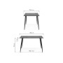 Стол стеклянный Smoke 120х80х75 clear gray / black