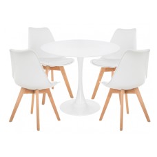 Обеденная группа Зарту white / wood