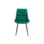 Стул на металлокаркасе Челси К зеленый (zd 667) / черный np