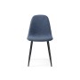 Стул на металлокаркасе Lilu dark blue / black