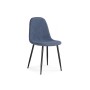 Стул на металлокаркасе Lilu dark blue / black