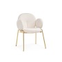Стул на металлокаркасе Kalipso white / gold