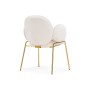 Стул на металлокаркасе Kalipso white / gold