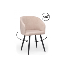 Стул на металлокаркасе Монер 360 латте (glory 10) / черный Стул на металлокаркасе Монер 360 латте (glory 10) / черный