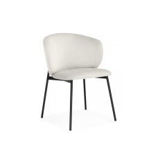 Стул на металлокаркасе Рикко белый (milk) / черный